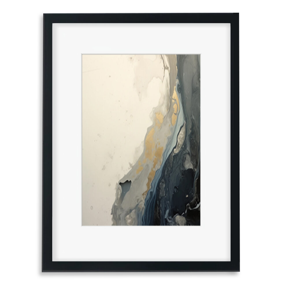 Gilded abstract framed wall artwork