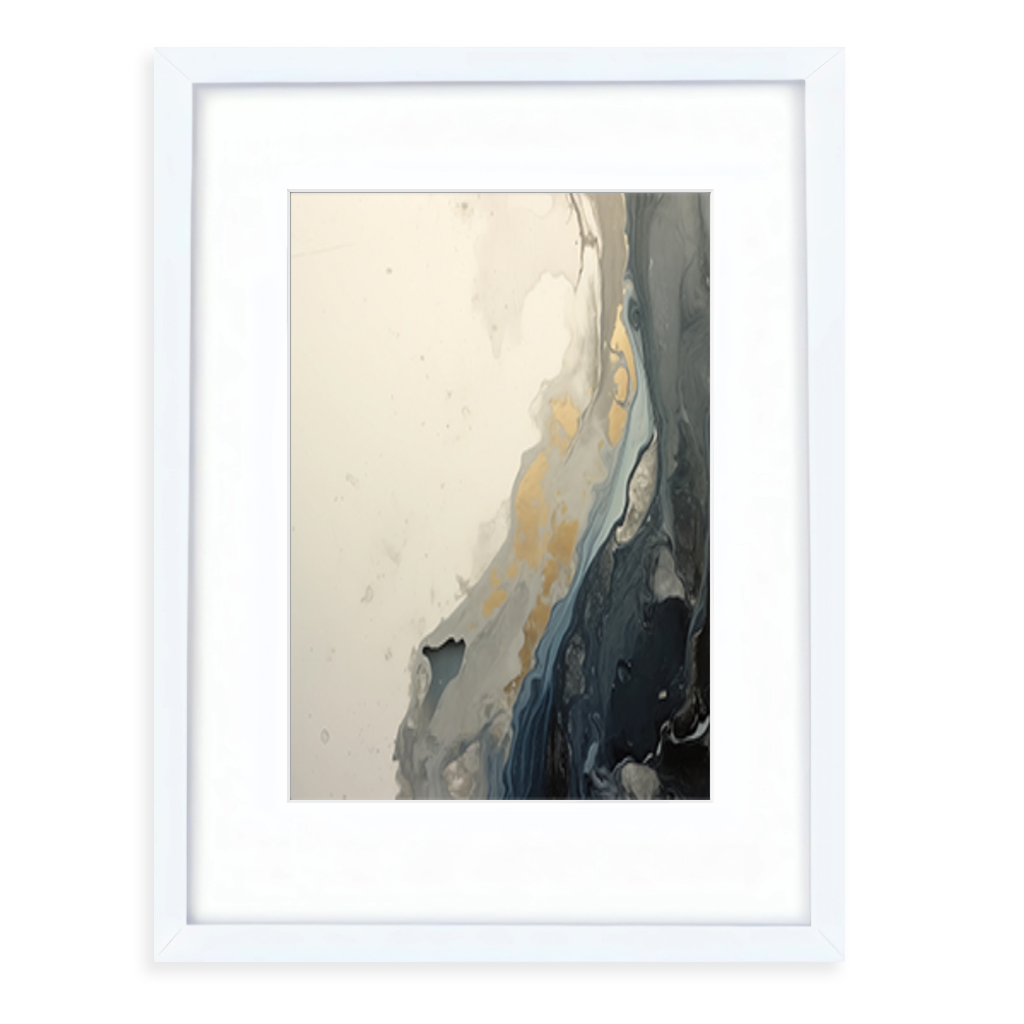 Gilded abstract framed wall artwork